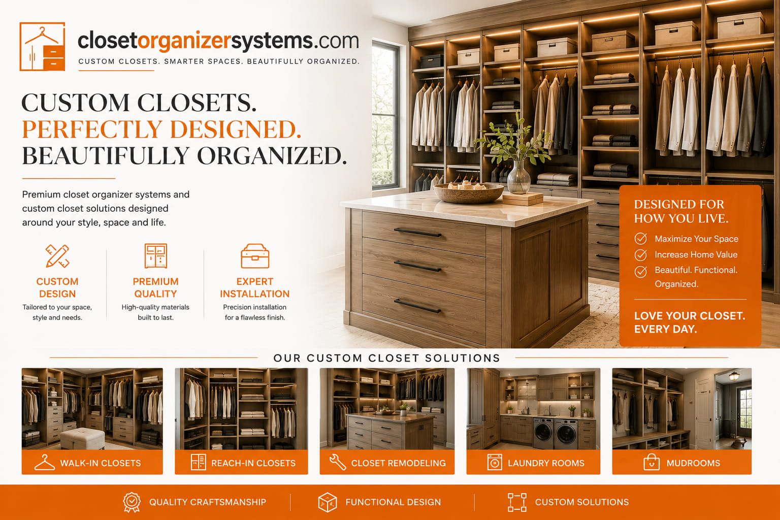 custom closets organizer systems